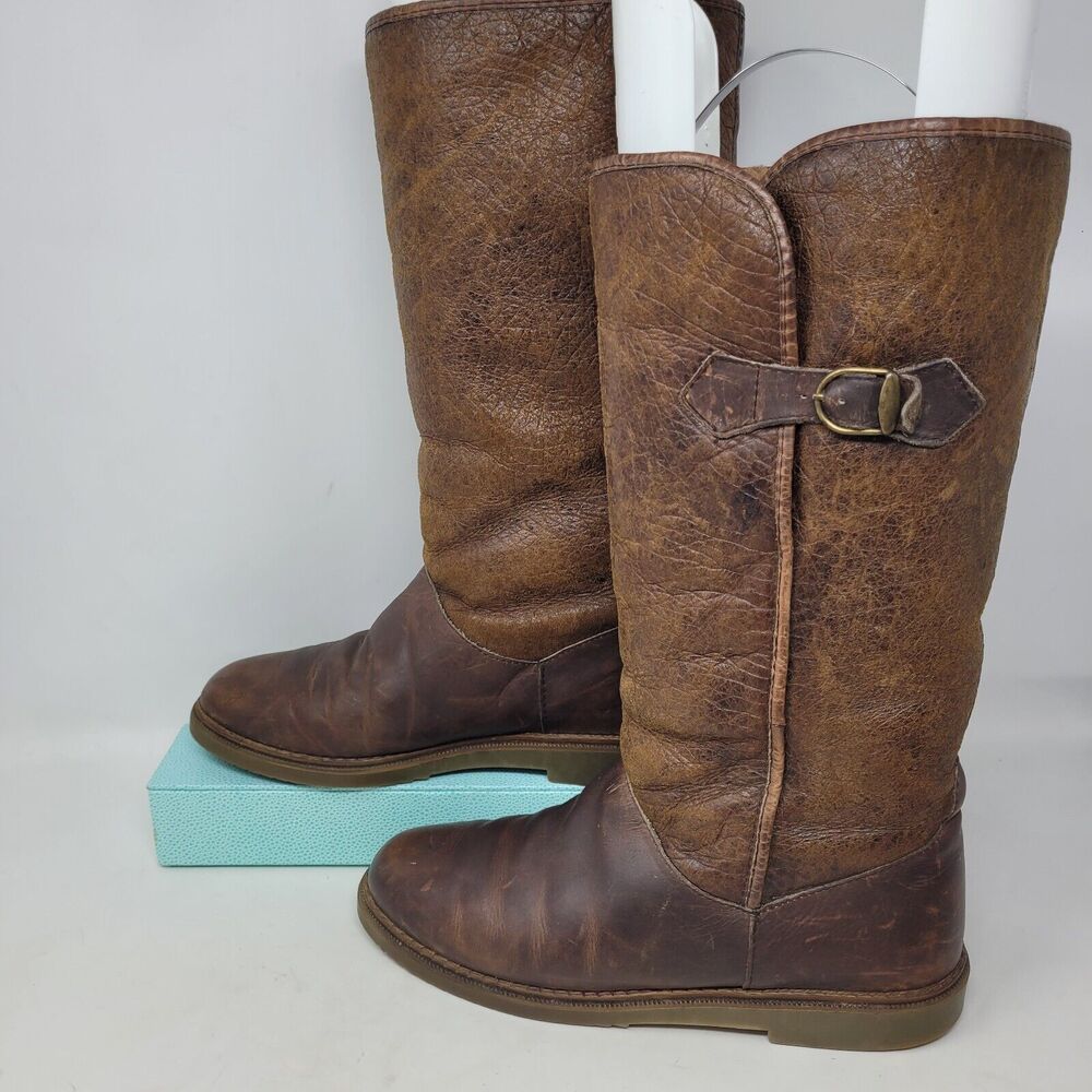 Eddie Bauer Shearling Leather Boots Womens 9 UGG esque ENGLAND QUALITY VTG 95% - Picture 6 of 10